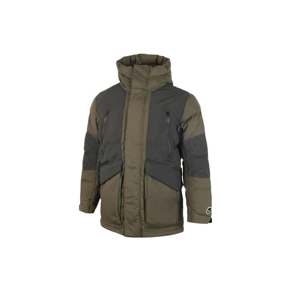 Nike Removable Hood Comfortable Warm Durable Down Jacket Men Jacket Dark-Green CU4393-222
