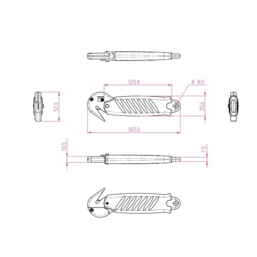 TRUSCO Stretch Film/Cardboard Cutter TSD-256
