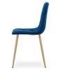 Kara Chair - Navy Blue Velvet / Wood-Colored Legs X 2