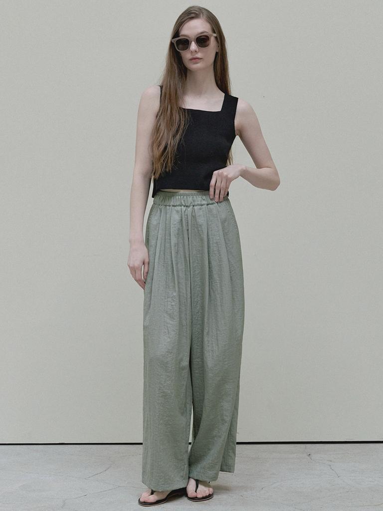 Avang Summer Wide Banding Pants - Khaki