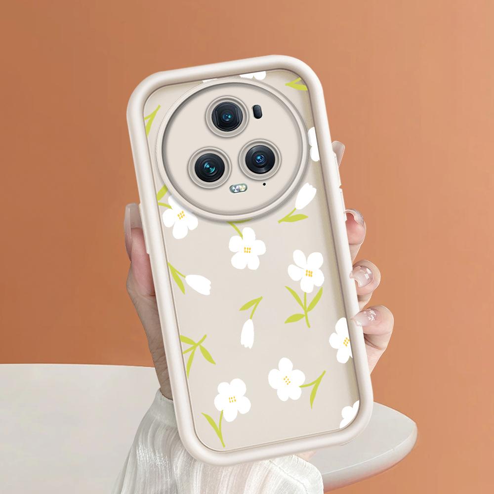 Soft Silicone Square Ladder Printing Pattern Phone Casing Full Cover Camera Shockproof Protection Rubber Case for Huawei Honor