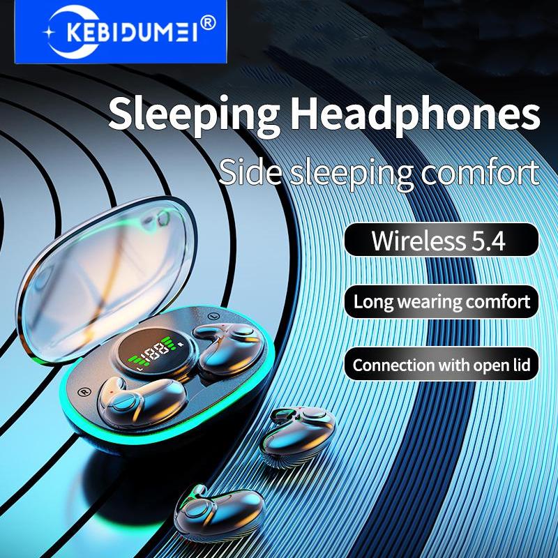 Bluetooth 5.3 Earphones Invisible Sleep Earbuds Mini Wireless Headphones  Waterproof Noise Reduction Touch Control Headsets