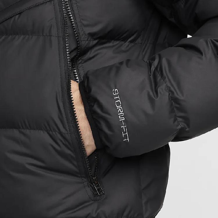 Nike Sportovní oblečení Primaloft Série Air Max Windrunner Potisk loga Teplá bunda Pánské bundy Černá HF6603-010
