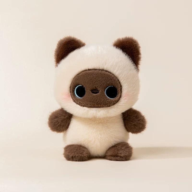17cm kawaii Table Companion Plush Toy Soft Animal Series Rabbit Fox Dog Plush Doll Office decoration Accompanying Doll Gift