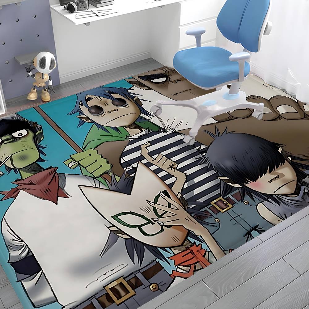 Music Cool Band G-gorillaz Door Mat Washable Non-Slip Living Room Sofa Chairs Area Mat Kitchen Doormat Area Rug