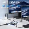 BENFEI USB C Hub 6-in-1: HDMI (4K@60Hz), Gigabit LAN, 100W PD Charging, 3 USB 3.0 Ports, Silicone Cable & Aluminum Case Included. Multi-functional Hub