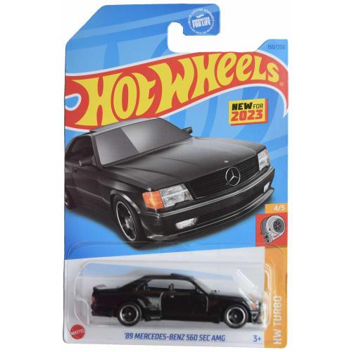 Hot Wheels '89 Mercedes Benz 560 Sec AMG, HW Turbo 4/5 Black 150/250