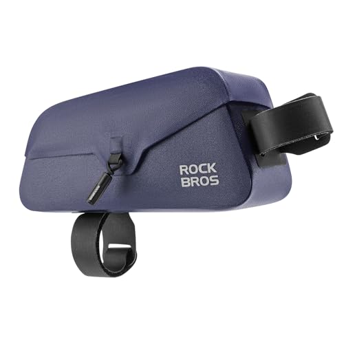 ROCKBROS Top Tube Bag for Bicycles and Road Bikes, Waterproof, Stable, Easy To Install, Slim, Magnetic Closure, Compact, and Organizes Small Items
