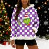 Women's Christmas  Print Contrasting Loose Casual Hoodie
