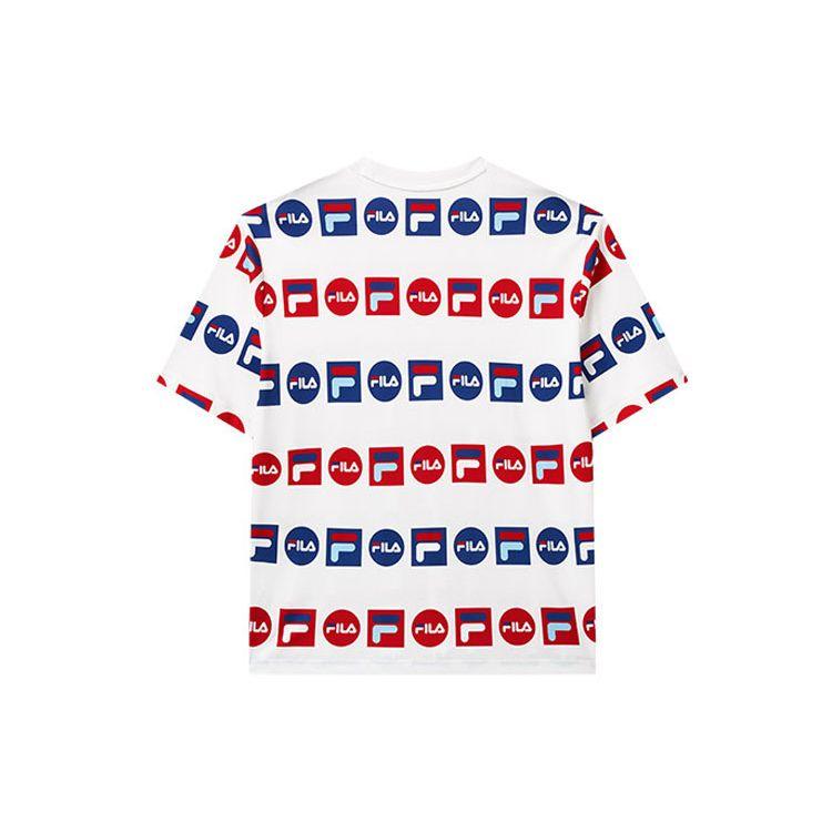 Fila Logo Print Sports Loose Round Neck Short Sleeve T-Shirt Men Tops Standard-White F51M128154F-WT