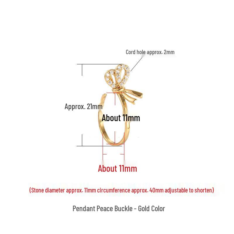 Lucky Bag Gourd Pendant Clip for DIY Amber Jade Silver Accessories