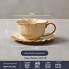 Wabi-Sabi Ceramic Coffee Cup & Saucer Set: Exquisite, High-End Latte Cup Perfect for Afternoon Tea