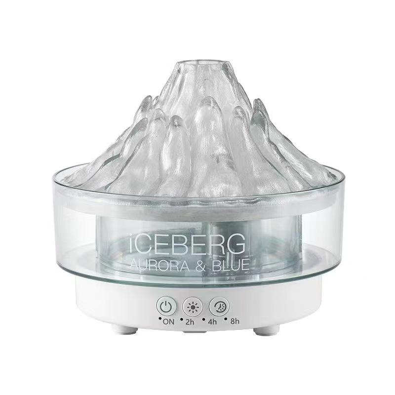 New Colorful lights Volcano Lava Air Humidifier Aromatherapy Essential Oils Diffuser Remote Control Jellyfish Smoke Ring Flame