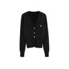 2025 Autumn/Winter V-neck Long Sleeve Knit Cardigan with Rabbit Embroidery – College Style Age-Reducing Versatile Top