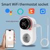 Thermostat, Programmable WiFi Smart thermostat socket, 1800W Digital Display, Rotary APP Controlled Temperature Control Socket