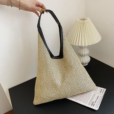 Weave Tote Bag Female Bohemian Shoulder Bags For Women Summer Beach Straw Handbags And Purses Lady Woven Travel Shopping Bags