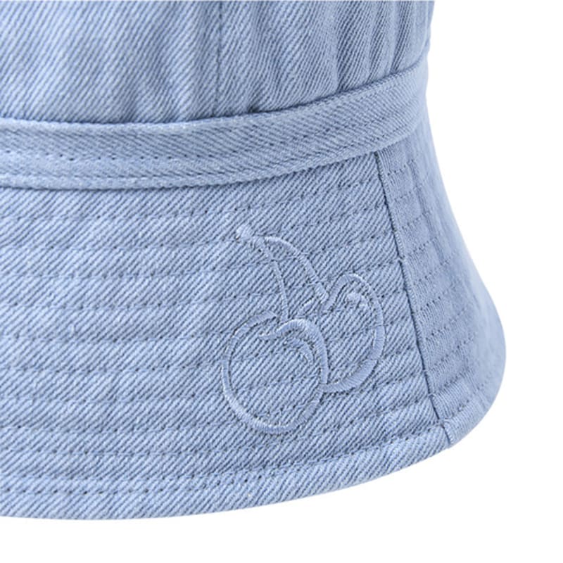 KIRSH Cherry Stitch Drop Bucket Hat [Blue]