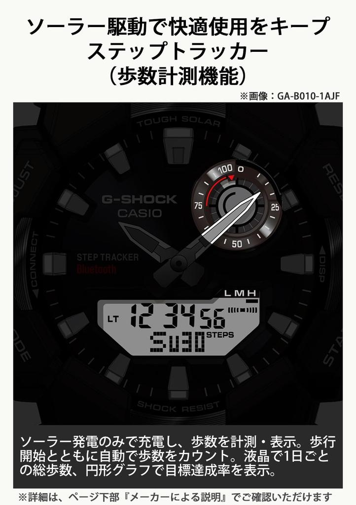 Casio Watch Khaki with Life Log Tough and Materials G-Shock GA-B010-3AJF Men's Measurement, Bluetooth, Solar, Eco-Friendly