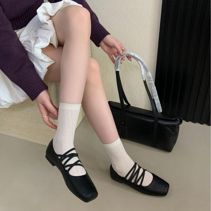 French Flat-soled Retro Brown Mary Jane Evening Shoes Single Shoes Women's Shoes 2025 Autumn Soft-soled Black Commuter Shoes