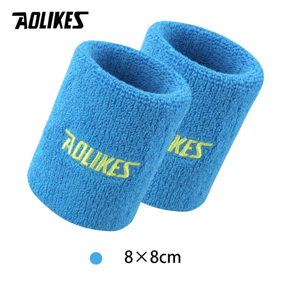 Aolikes Wrist Sweatband Tennis Sport Wristband Volleyball Gym Wrist Brace Support Sweat Band Towel Bracelet Protector 8 /11Cm