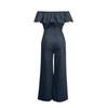 Eine Schulter ärmelloser Overall für Frauen Mode Denim Beine Hosen Strampler Eleganter Overall mit hoher Taille