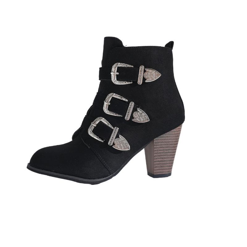 Fashion Women Ankle Boots High Heels Shoes Elegant Chunky Women Boots Designer 2025 New Summer Brand Goth Chelsea Gladiator Botas Mujer