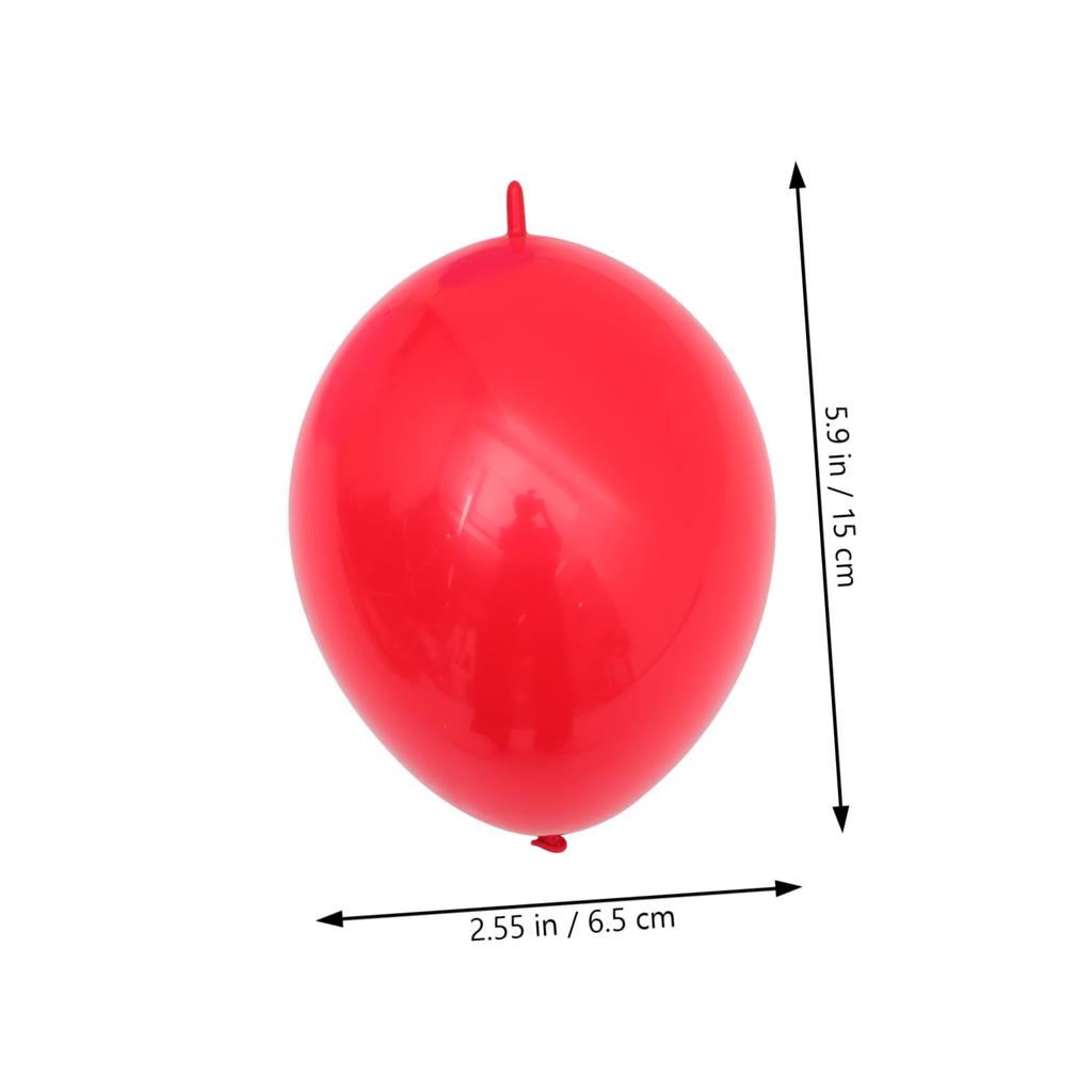 Lurrose 100-delade 10-tums latexballonger, färgglada, kopplingsbara, för festdekorationer, födelsedagar, bröllop och evenemang (Slumpmässiga färger)