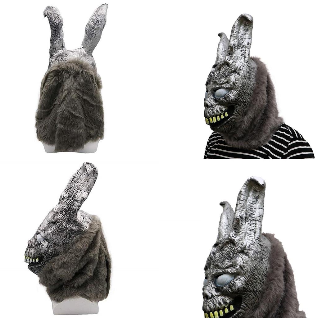 Donnie Darko Frank Rabbit Mask Halloween The Bunny Latex Hood With Mask Fur