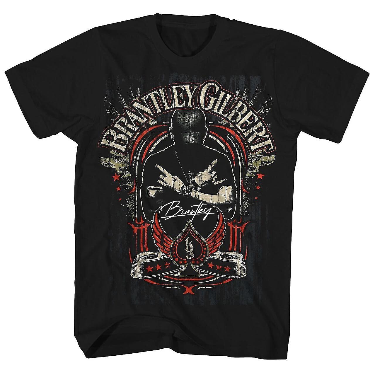 SALE Vtg Brantley Gilbert In Concert Tour Cotton Black Unisex Full Size Shirt S