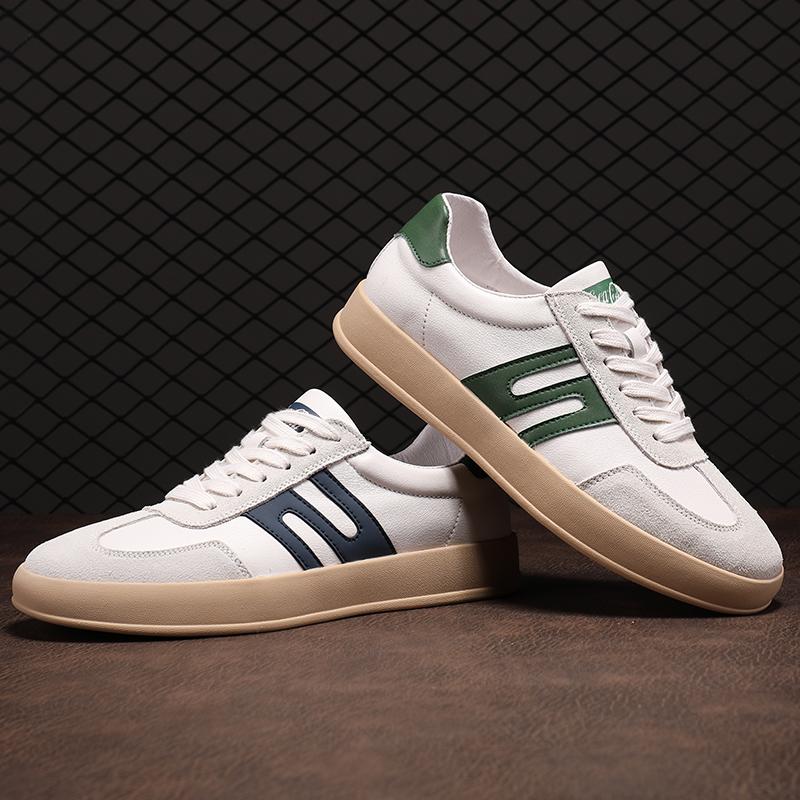 Fashion Men's Genuine Leather Casual Shoes Lace-Up Male Walking Sneakers Outdoor Sports Shoes for Men Comfortable Slip-Resistant Flats