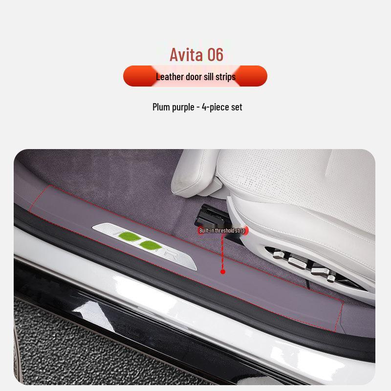 Cloud Realm Avatar 06 Door Sill Leather Welcome Pedal Trim - Scratch-Resistant Interior Trim