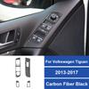 1Set Real Carbon Fiber Car Door Window Lift Switch Panel Sticker For Volkswagen Tiguan 2013-2017 Car Interior Accessories