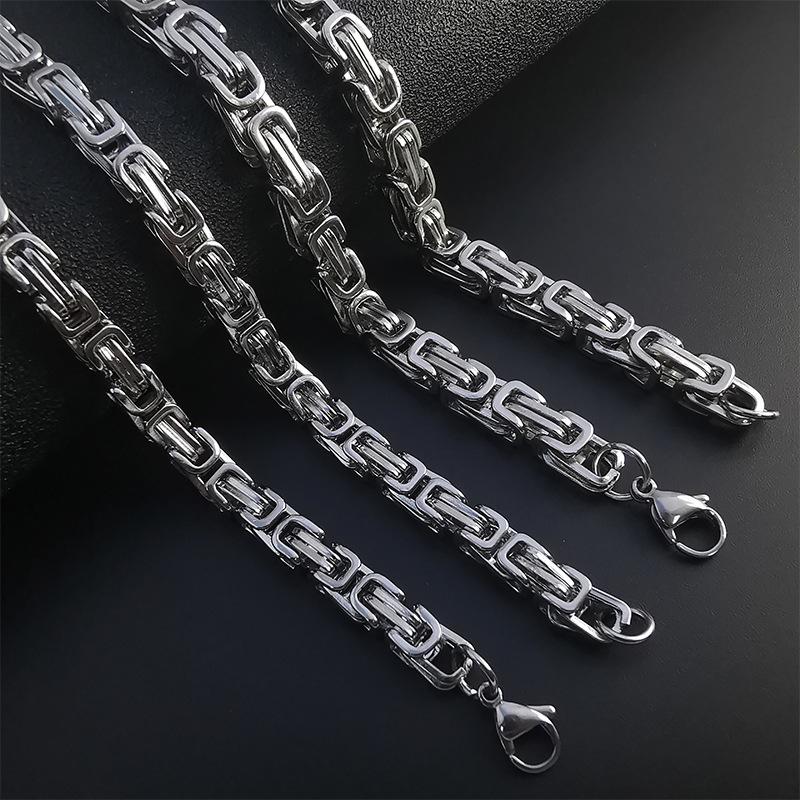 Heißes personalisiertes, nicht verblassendes Titanstahl-Kaiser-Kettenhalsband für Männer