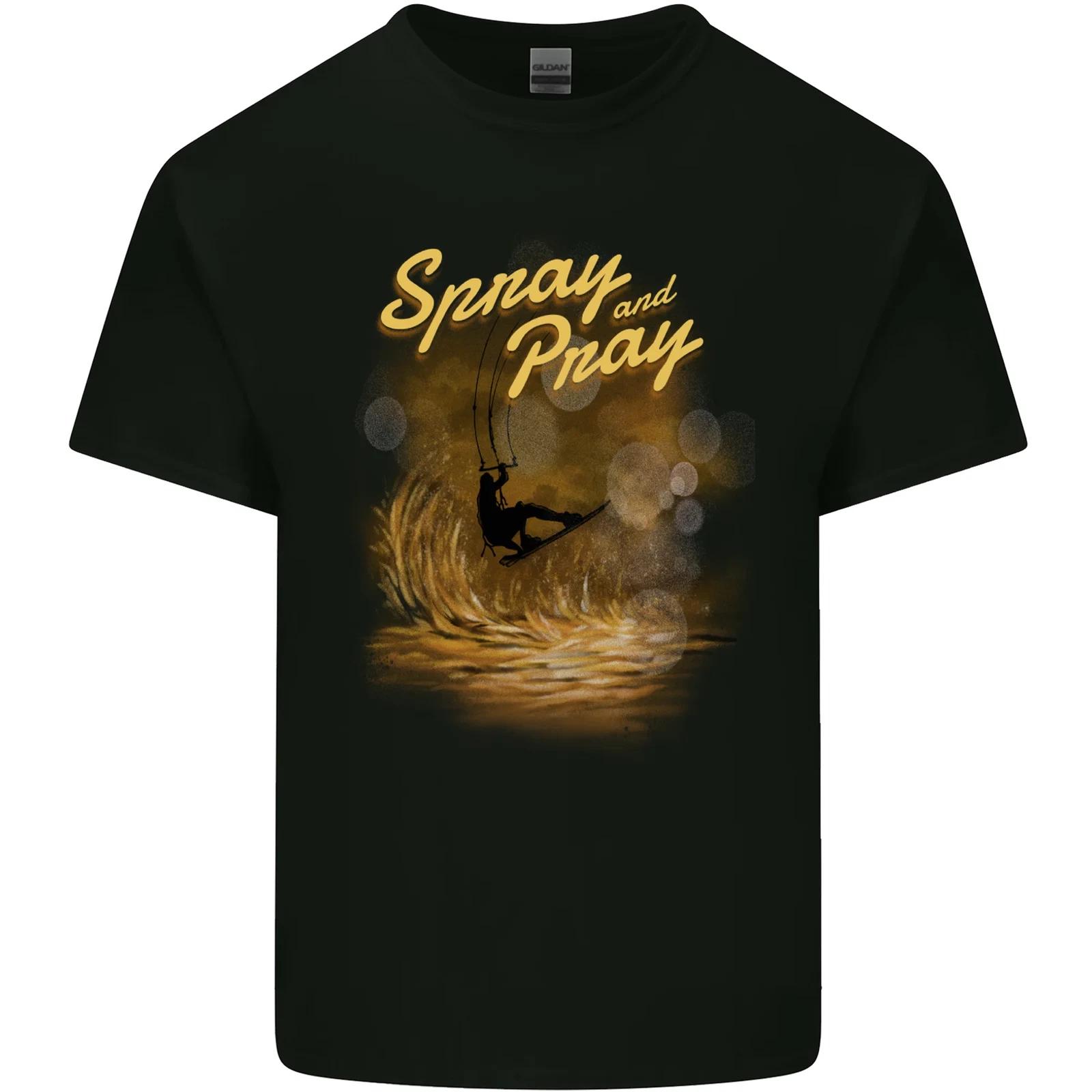

Kitesurfing Spray and Pray Kids T-Shirt Childrens S