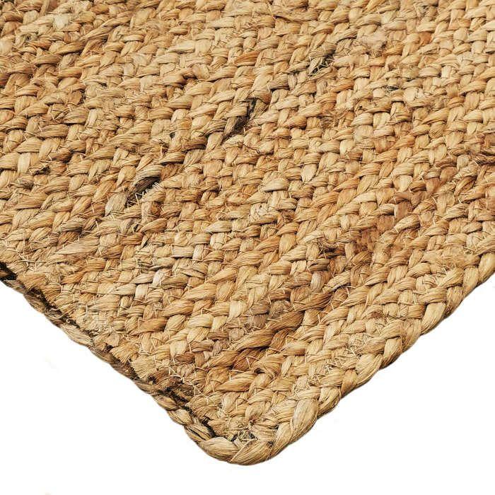 Hand-braided Jute Rug Natural Lines 160x230