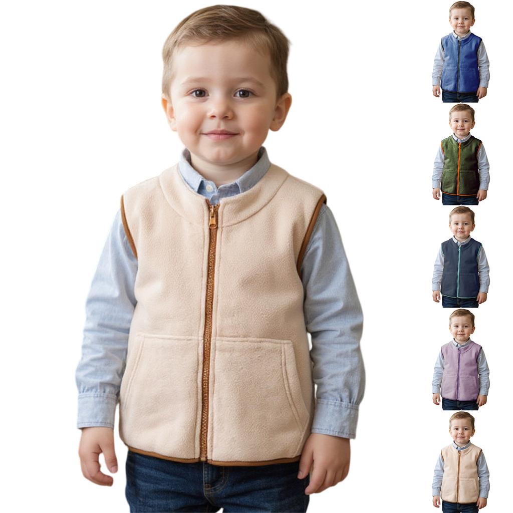Children's Vest  Fleece Vest  And Winter Plus Velvet Thickened Waistcoat Children's Vest