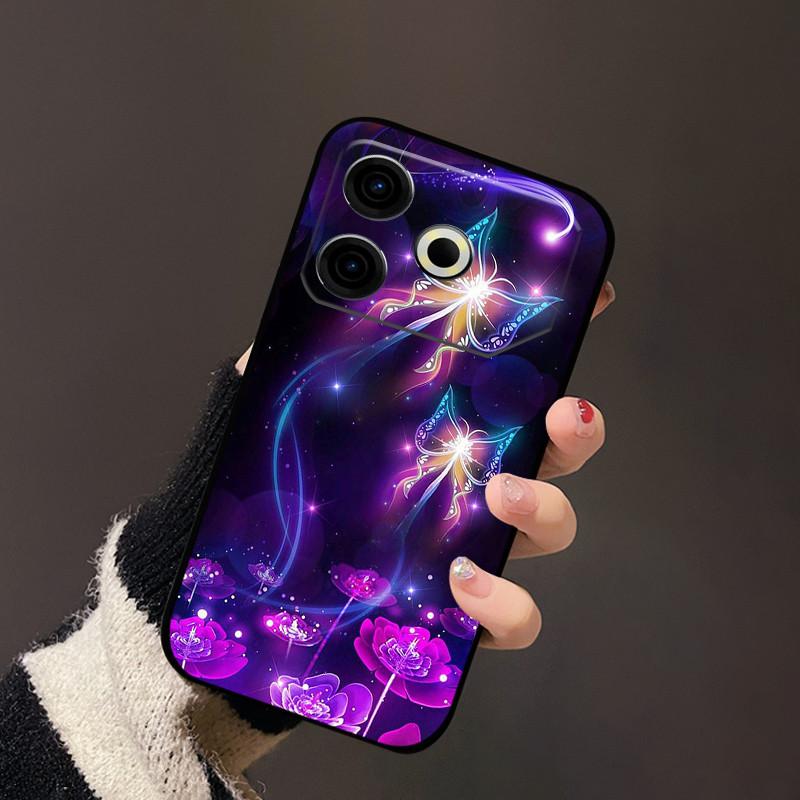 For Tecno Pova 6 Neo Case TPU Luxury Black Silicone Soft Phone Cases for Tecno Pova 6 Neo Portector Soft Cover Pova6 Neo Capa