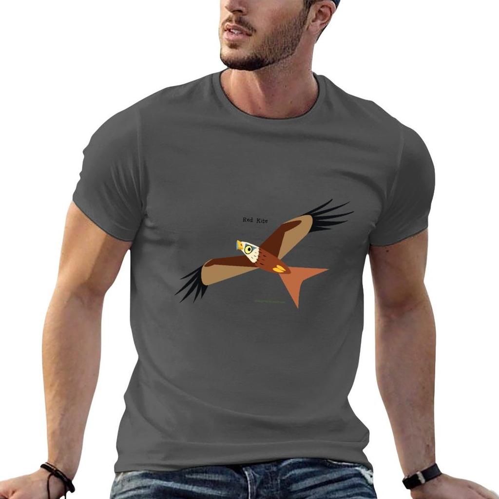 Red Kite Caricature Tshirt Modern Print Casual Tshirt
