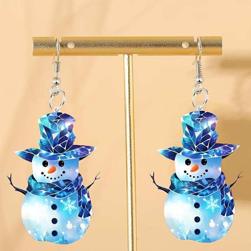 

Snowman Double-Sided Acrylic Earrings - Lightweight, Durable Christmas Gift Size 0