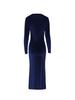 Women's long-sleeved V-neck slim and elegant fishtail evening dress