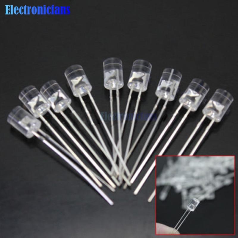 100pcs 5mm 2pin Tapa Plana Led blanco gran angular Cabeza Plana Luz Lámpara 100pcs 5mm 2pin Tapa Plana Led blanco gran angular Cabeza Plana Luz Lámpara