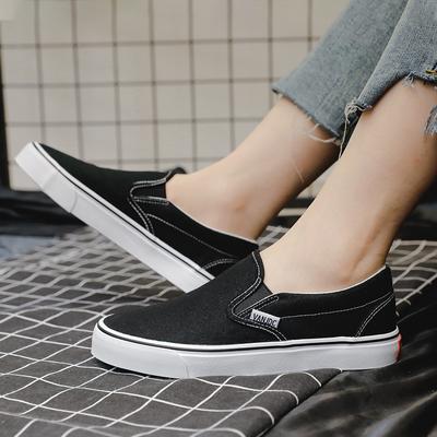 Pantofi de pânză albă Femei Cuplu Slip on Plati, confortabili Pantofi casual, Platformă de modă, Pantofi vulcanizați de damă, Zapatillas Mujer