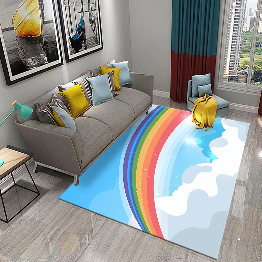 Colorful Rainbow Carpet for Bathroom Living Room Bedroom Kitchen Entrance Rug Soft Non-Slip Carpet Home Decoration Floor Mat