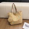 Fashion Letter Print Tote Bag for Women, Large Capacity Casual Shoulder Handbag, Student and Daily Use Shopping Bag