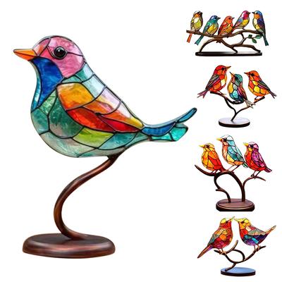 Colorful Birds Ornament Modern Style Tabletop Bird Decoration Home Decor Gift Perfect For Living Room Bedroom Office
