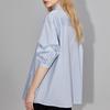 [ELLE] ELLE Shirt Blouse Short Sleeve Women's French Style Stripe Original Relaxed Fit Commuting Casual Stylish Anti-aging Unisex Summer EC35239 (JP,