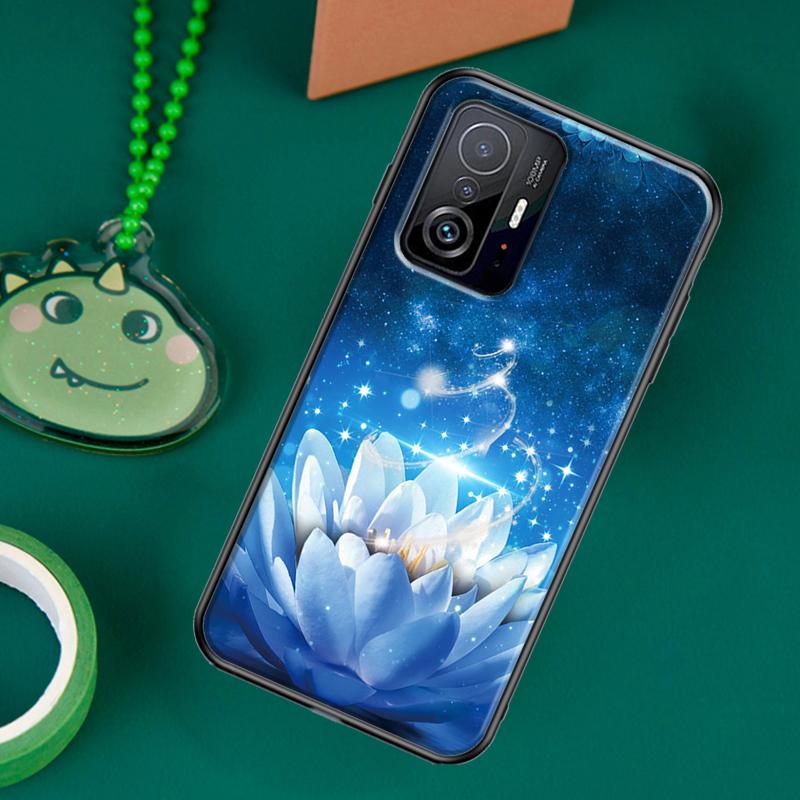 Lotus Blue White Flowers Case For POCO F5 X5 X3 Pro X4 F4 GT F3 M5s C40 Cover For Xiaomi 13 12 Lite 11T 12T Pro 12X