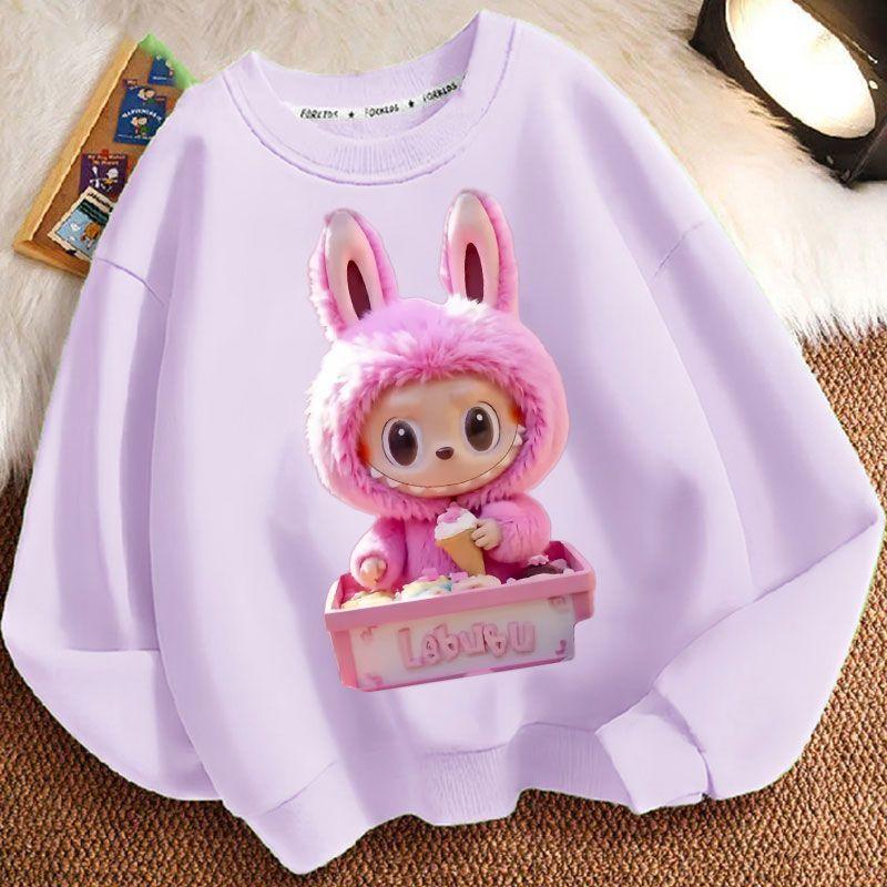 Round-neck Hoodies for Children, Long-sleeved Loose Hoodies for Boys and Girls in Spring and Autumn