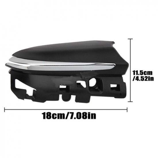 - Toyota Camry & Avalon Left Side Rearview Mirror Bottom Cover w/ Trim | Black | 1 Year Manufacturer Warranty | Front | China