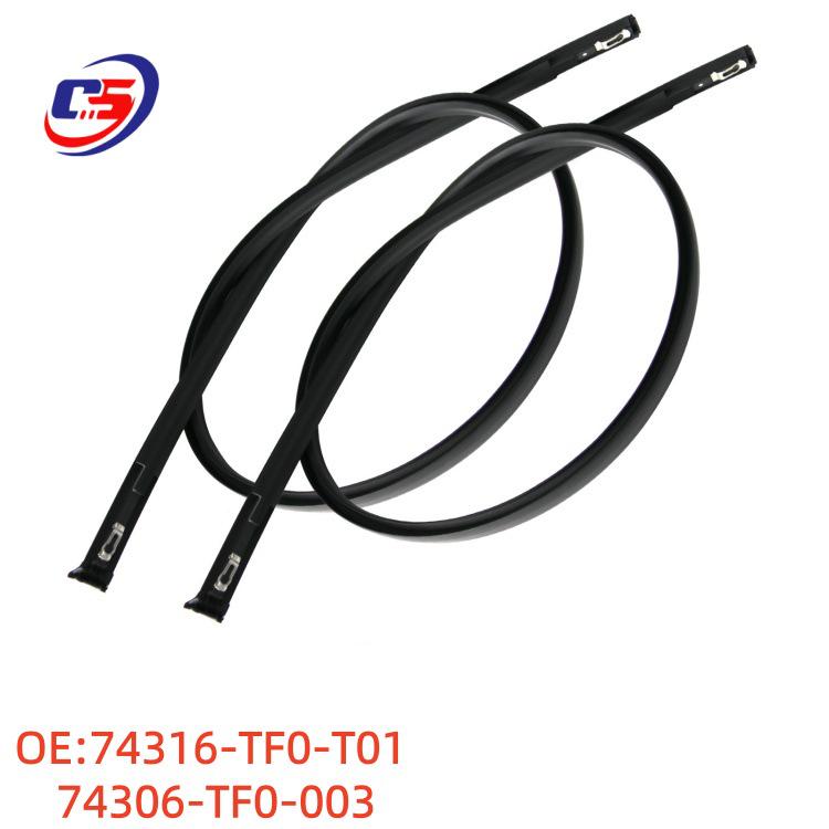 Compatible Roof Molding Water Gutter Strip for FIT 74316-TF0-T01 / 74306-TF0-003 74316-TF0-T01